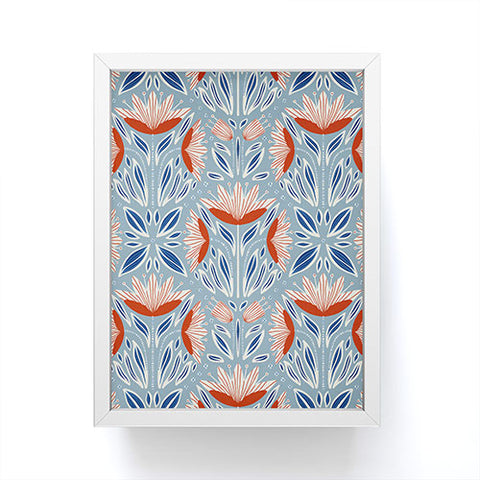 Alisa Galitsyna Wildflowers Cyan Beige Framed Mini Art Print