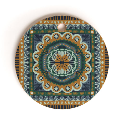 Alisa Galitsyna Winter Symmetric Pattern Cutting Board Round