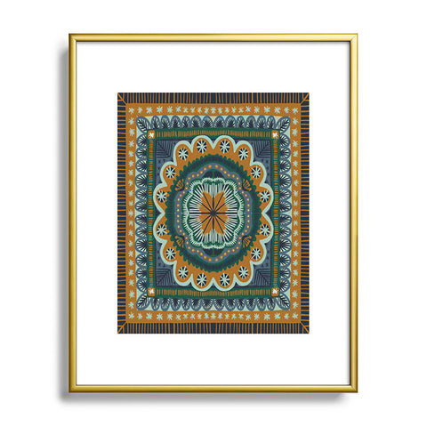 Alisa Galitsyna Winter Symmetric Pattern Metal Framed Art Print