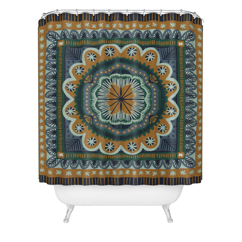 Alisa Galitsyna Winter Symmetric Pattern Shower Curtain