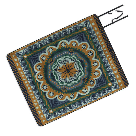 Alisa Galitsyna Winter Symmetric Pattern Picnic Blanket