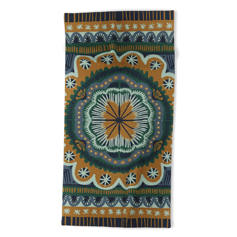 Alisa Galitsyna Winter Symmetric Pattern Beach Towel