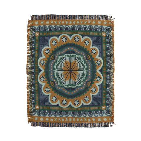 Alisa Galitsyna Winter Symmetric Pattern Throw Blanket
