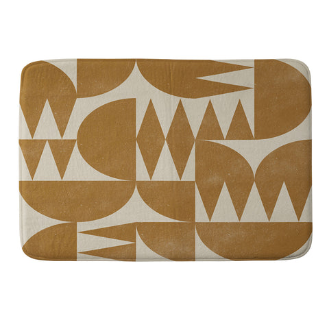 Alisa Galitsyna Woodblock Pattern Memory Foam Bath Mat