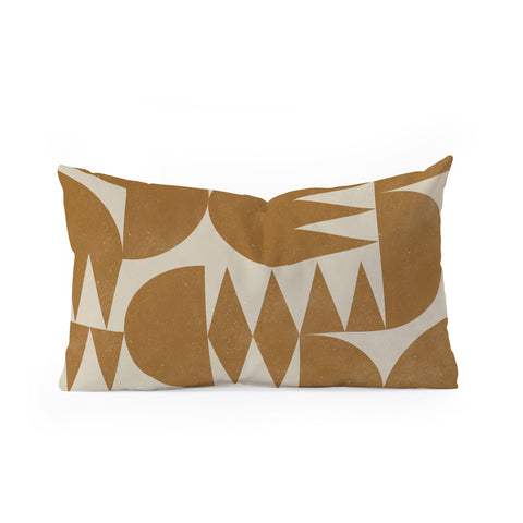 Alisa Galitsyna Woodblock Pattern Oblong Throw Pillow