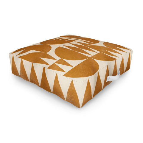 Alisa Galitsyna Woodblock Pattern Outdoor Floor Cushion