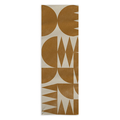 Alisa Galitsyna Woodblock Pattern Yoga Towel