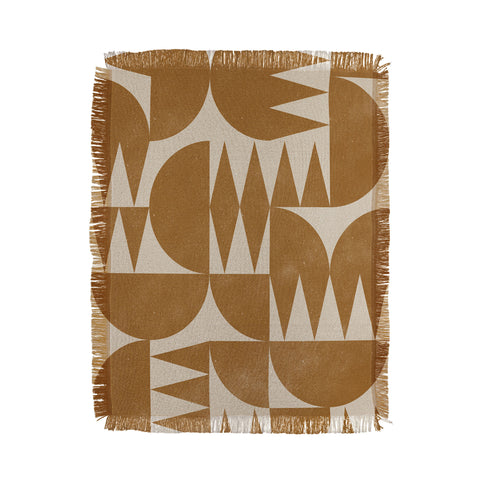 Alisa Galitsyna Woodblock Pattern Throw Blanket