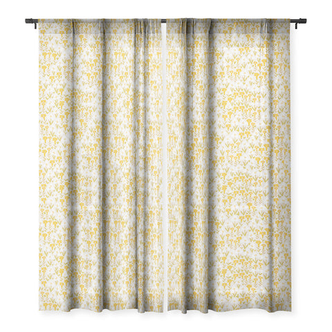 Alisa Galitsyna Yellow Garden Sheer Window Curtain