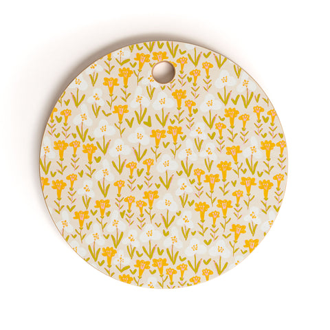 Alisa Galitsyna Yellow Garden Cutting Board Round