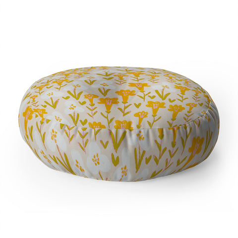 Alisa Galitsyna Yellow Garden Floor Pillow Round