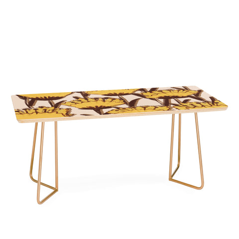 Alisa Galitsyna Yellow Hand Drawn Wildflowers Coffee Table