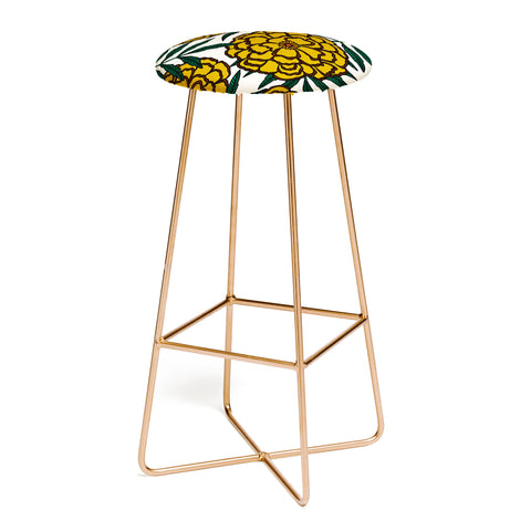 Alisa Galitsyna Yellow Marigolds Bar Stool