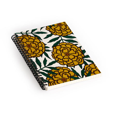 Alisa Galitsyna Yellow Marigolds Spiral Notebook