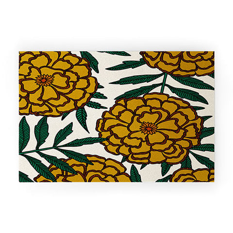 Alisa Galitsyna Yellow Marigolds Welcome Mat