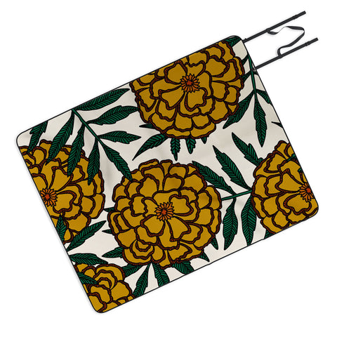 Alisa Galitsyna Yellow Marigolds Picnic Blanket