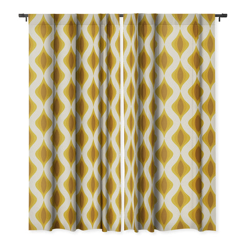 Alisa Galitsyna Yellow Ornaments Blackout Window Curtain