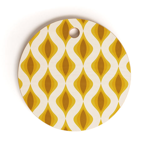 Alisa Galitsyna Yellow Ornaments Cutting Board Round