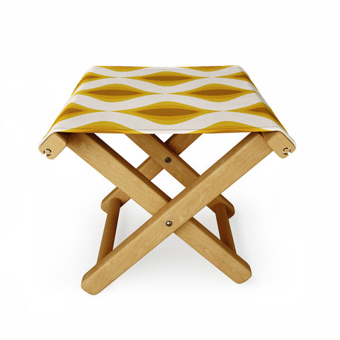 Alisa Galitsyna Yellow Ornaments Folding Stool
