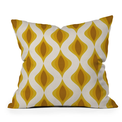 Alisa Galitsyna Yellow Ornaments Throw Pillow