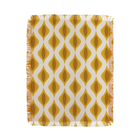 Alisa Galitsyna Yellow Ornaments Throw Blanket