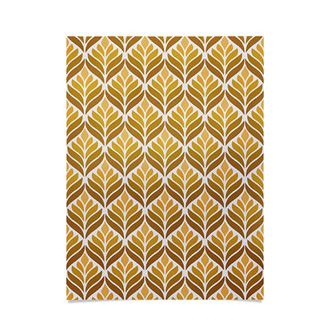 Alisa Galitsyna Yellow Retro Flower Pattern Poster