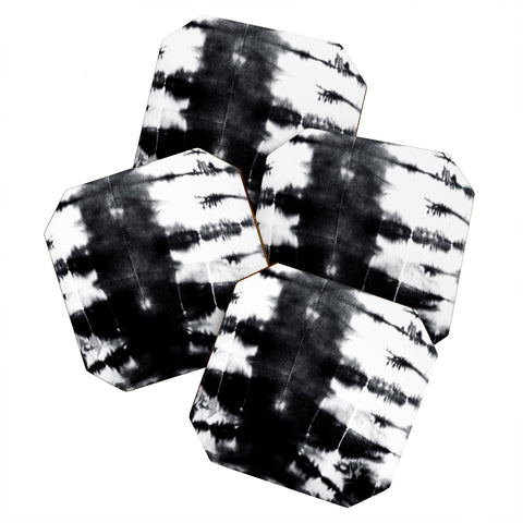 alison janssen black and white shibori Coaster Set