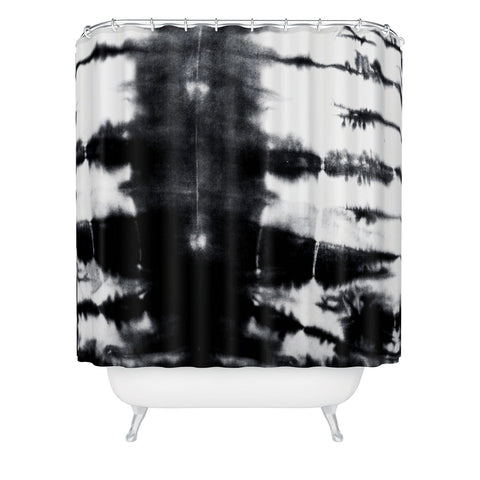 alison janssen black and white shibori Shower Curtain