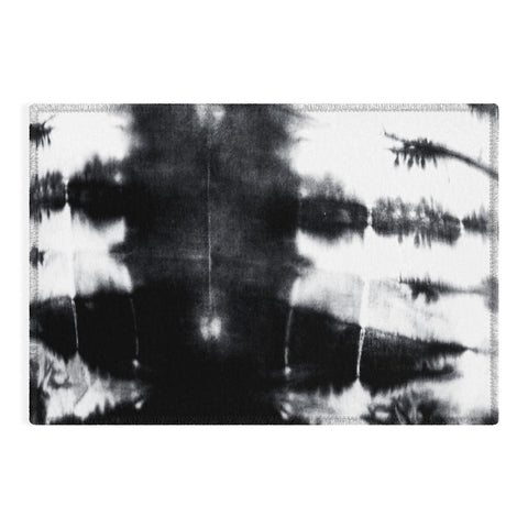 alison janssen black and white shibori Outdoor Rug