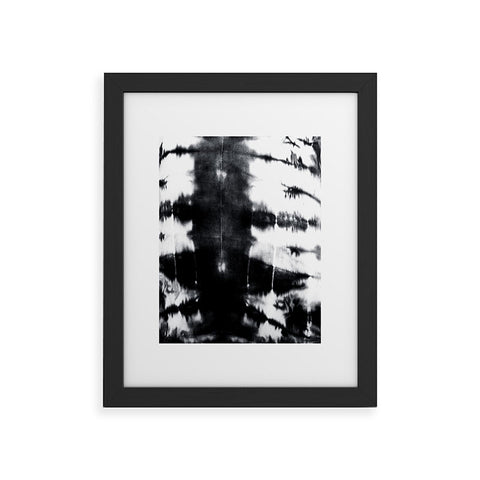 alison janssen black and white shibori Framed Art Print