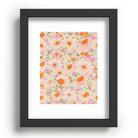 alison janssen Faded Floral pink citrus Recessed Framing Rectangle