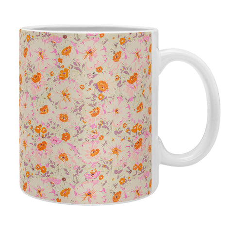 alison janssen Faded Floral pink citrus Coffee Mug