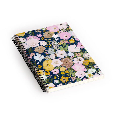 alison janssen Flower Stand blue Spiral Notebook