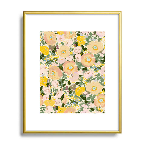 alison janssen Golden Poppies Metal Framed Art Print