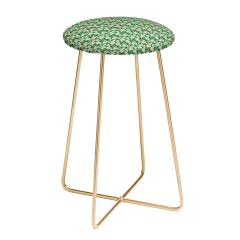 alison janssen Holiday Green Floral Counter Stool