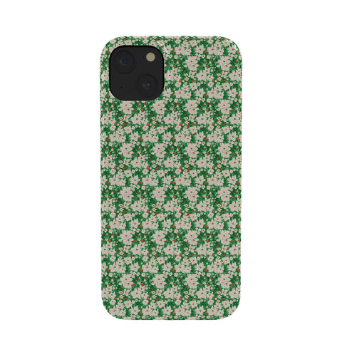 alison janssen Holiday Green Floral Phone Case