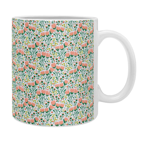 alison janssen Mini Coral Tulips Coffee Mug