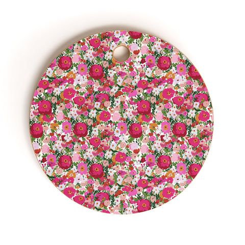 alison janssen Never too many flowers Cutting Board Round
