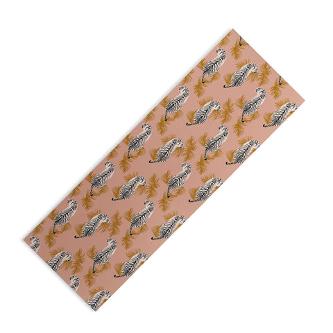 alison janssen Paisley Tiger soft pink gold Yoga Mat