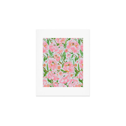 alison janssen Pink Summer Roses Art Print