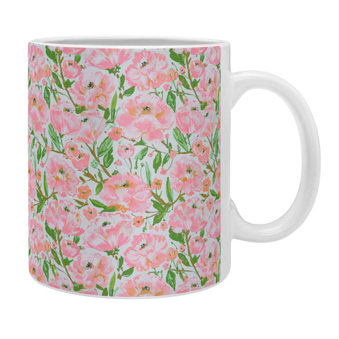 alison janssen Pink Summer Roses Coffee Mug