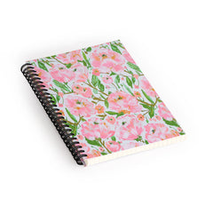 alison janssen Pink Summer Roses Spiral Notebook