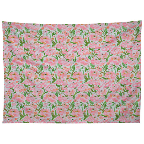 alison janssen Pink Summer Roses Tapestry