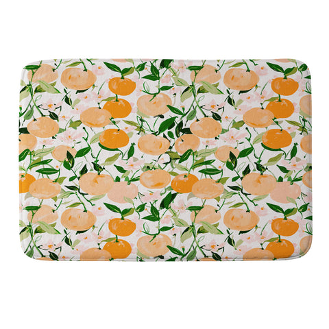 alison janssen Spring Clementines Memory Foam Bath Mat