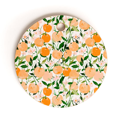 alison janssen Spring Clementines Cutting Board Round
