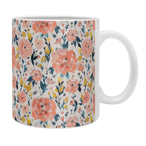 alison janssen Tropical Coral Floral Coffee Mug