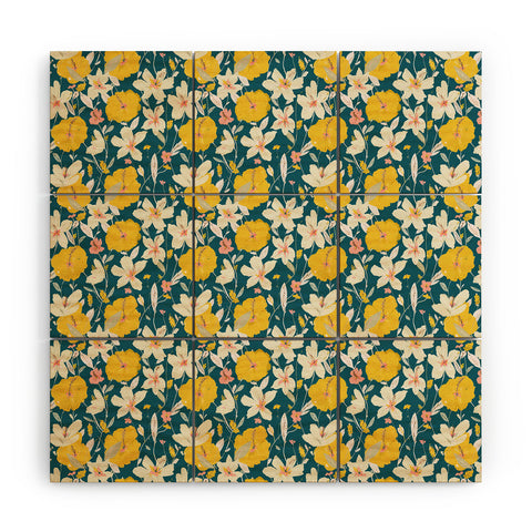 alison janssen tropical hibiscus 2 Wood Wall Mural