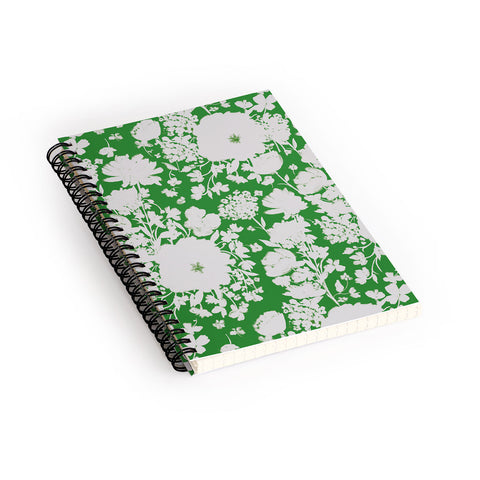 alison janssen White Beauty on Green Spiral Notebook