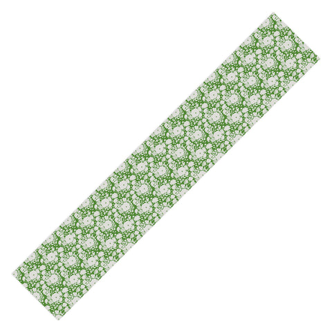 alison janssen White Beauty on Green Table Runner
