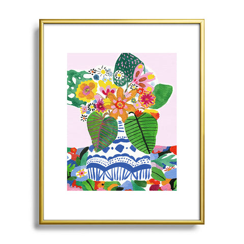 Alja Horvat Abstract Flower Bouquet Metal Framed Art Print